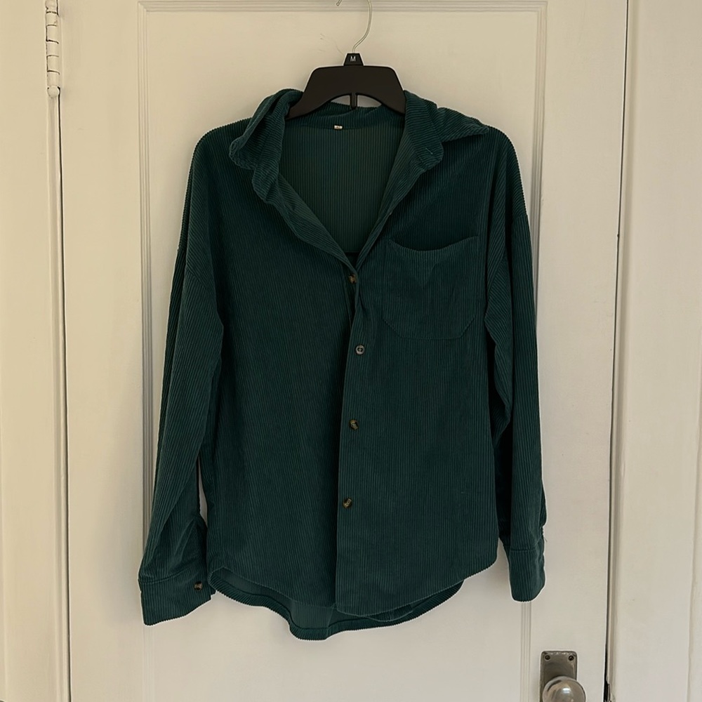 Corduroy button-down shirt
